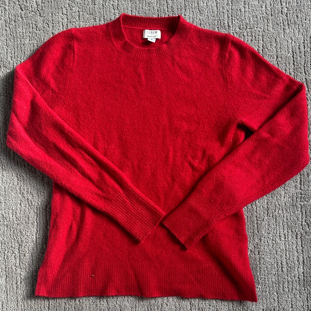 J. Crew Bold Red Knit Sweater